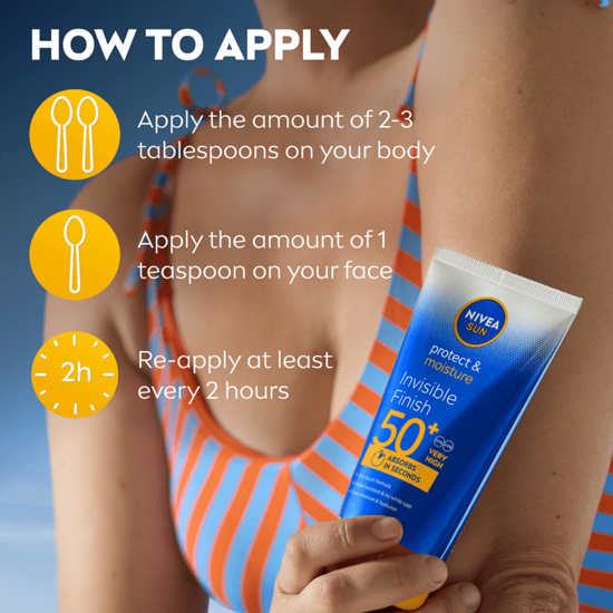NIVEA SUN Protect & Moisture Invisible Finish Lotion SPF50+ 150 ml