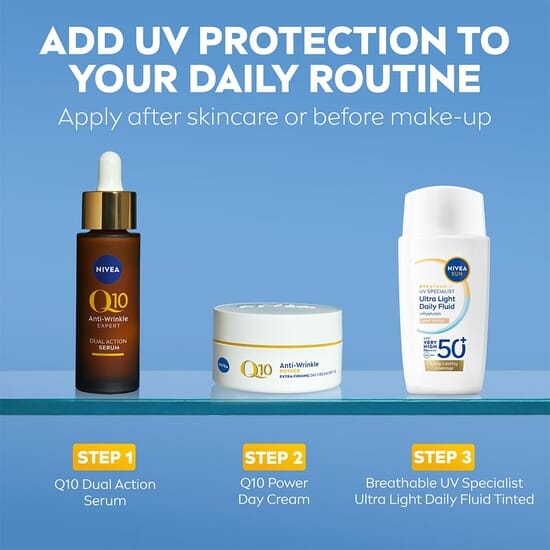 NIVEA SUN UV Face Specialist Ultra Light Daily Fluid, Light Tinted SPF 50+ 40 ml