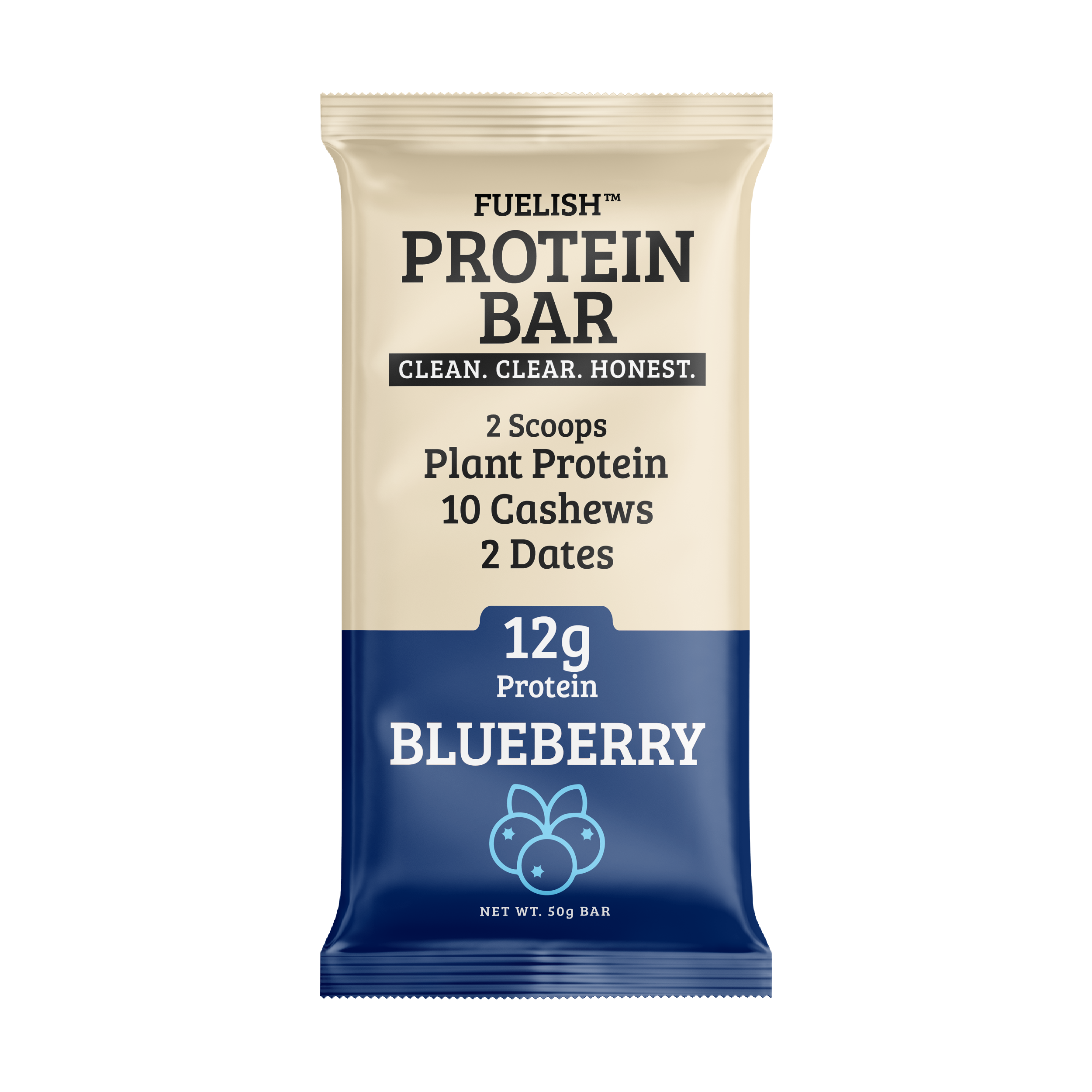 Fuelish Blueberry Plant Based Bar 50 g