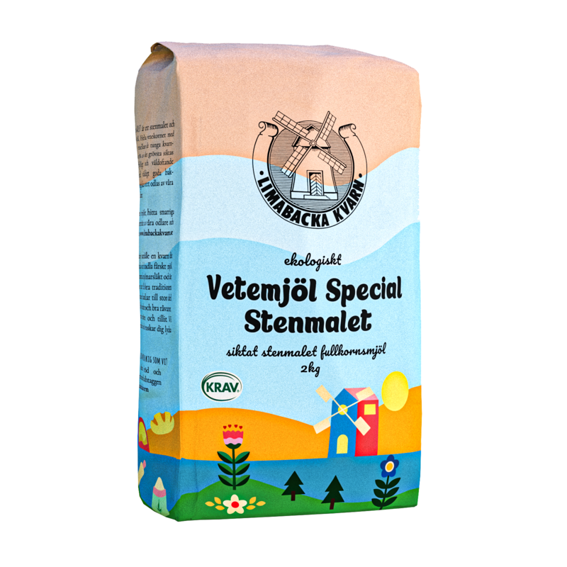 Limabacka Kvarn Vetemjöl Special Stenmalet 2 kg