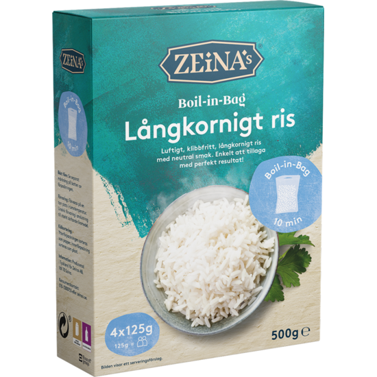 Zeinas Boil-in-Bag Långkornigt ris 4 x 125 g