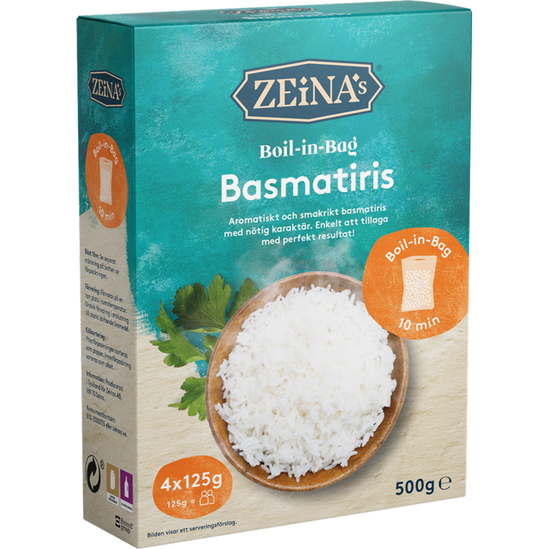 Zeinas Boil-in-Bag Basmati 4 x 125 g