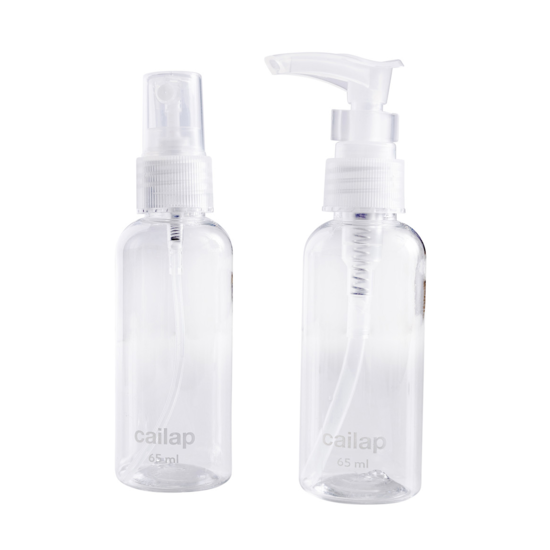 Cailap Reseförpackning Spray- och Pumpflaska 65 ml 2 st