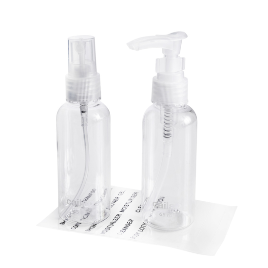 Cailap Reseförpackning Spray- och Pumpflaska 65 ml 2 st