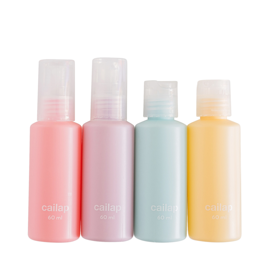 Cailap Reseförpackning Flaska Olika Färger 60 ml st 4 st