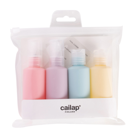 Cailap Reseförpackning Flaska Olika Färger 60 ml st 4 st