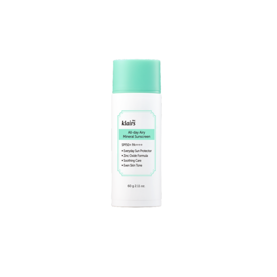 Klairs All-day Airy Mineral Sunscreen SPF50+ PA++++ 60 g