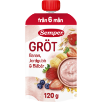 Semper Ätklar Gröt med Jordgubb, Banan & Blåbär 120 g