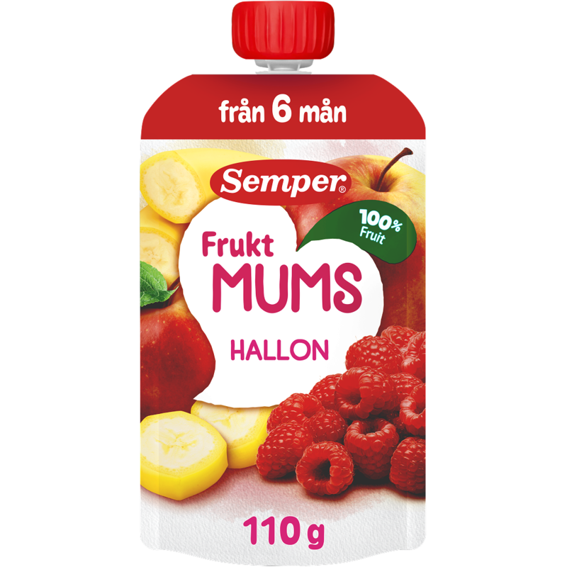Semper Fruktmums Hallon 110 g
