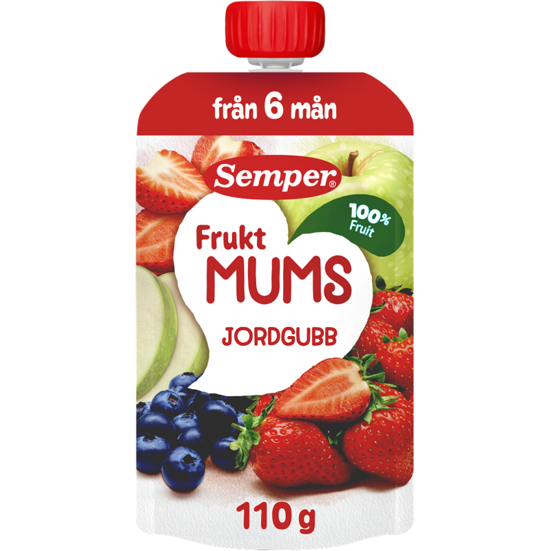 Semper Fruktmums Jordgubb 110 g