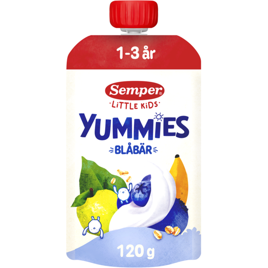 Semper Yummies Blåbär 1-3 år 120 g