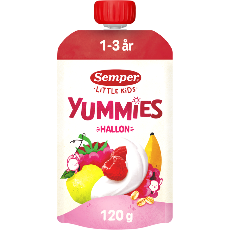 Semper Yummies Hallon 1-3 år 120 g