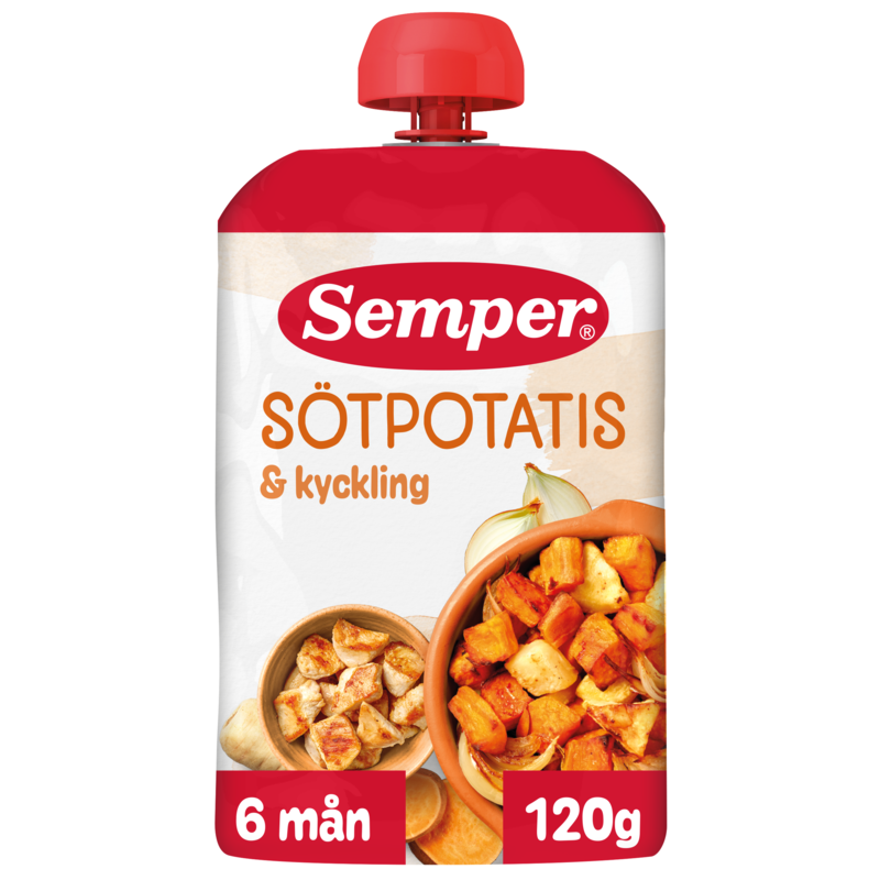 Semper Sötpotatis & Kyckling 120 g