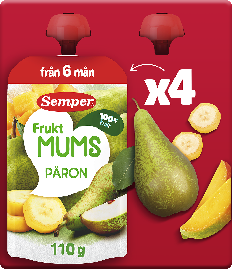 Semper Fruktmums Päron 110 g 4-pack
