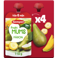 Semper Fruktmums Päron 110 g 4-pack