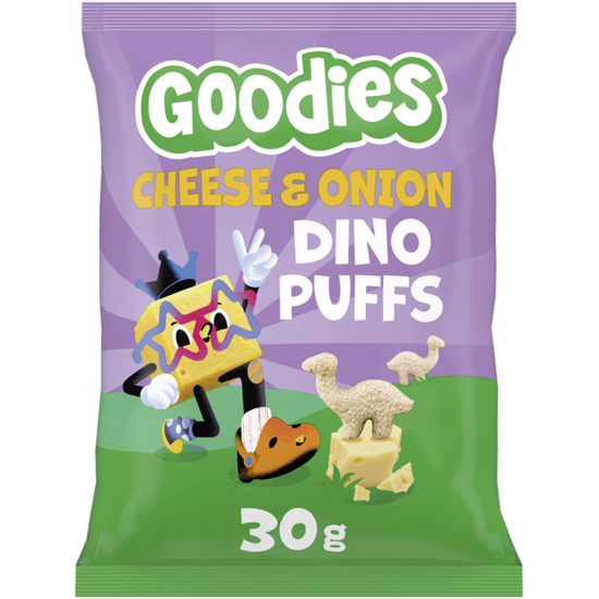 Goodies Dino Puffs Ost & Lök 30 g