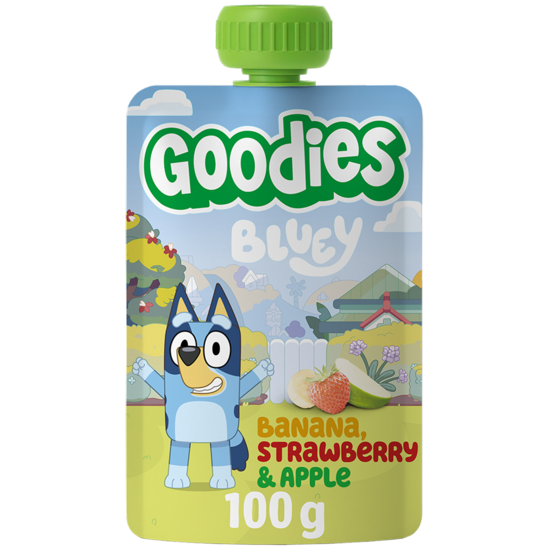 Goodies Fruktklämmis Bluey Banan/Jordgubb/Äpple 100 g