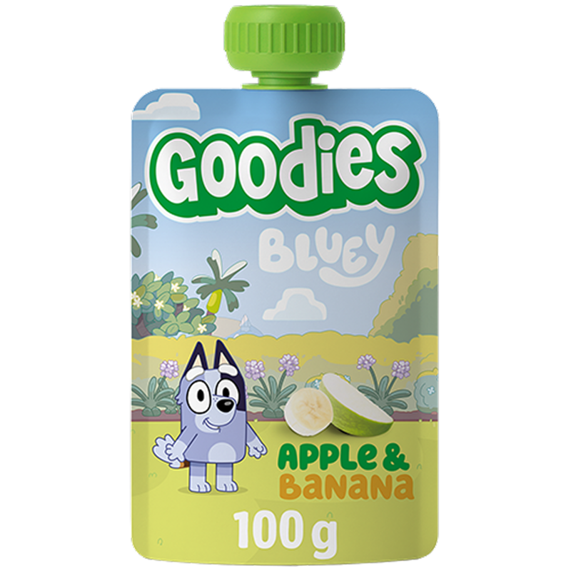 Goodies Fruktklämmis Bluey Äpple/Banan 100 g