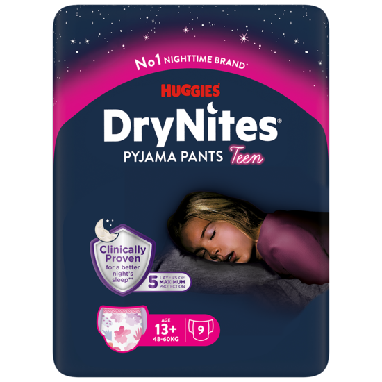 Huggies DryNites Pyjama Pants Girl 13+ år 48-60 kg 9 st