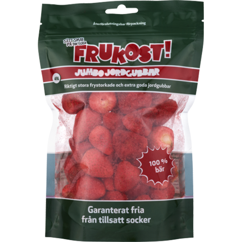 Frukost Frystorkade Jumbojordgubbar 45 g