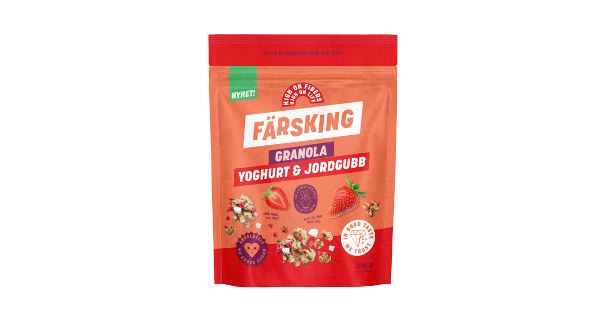 Köp Färsking Granola Yoghurt & Jordgubb 375 g | MEDS Apotek
