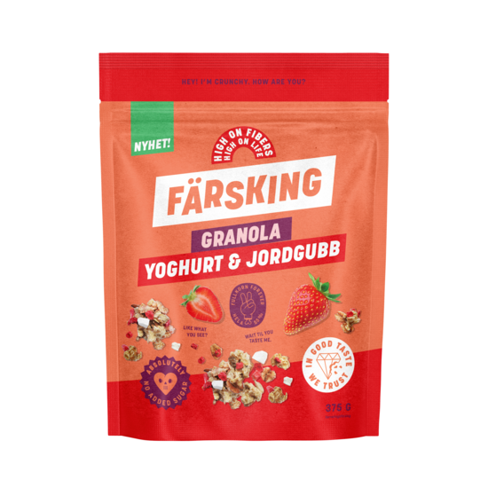 Färsking Granola Yoghurt & Jordgubb 375 g