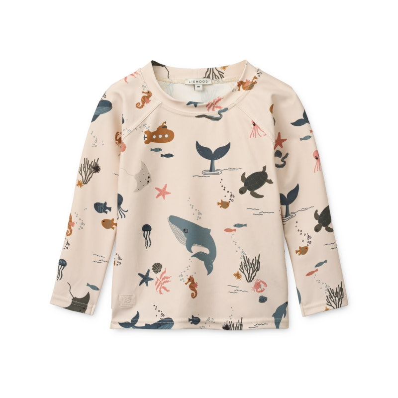 LIEWOOD Noah UV-tröja Sea Creature/Sandy Strl 116