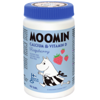 Moomin Kalcium & Vitamin D Hallon 90 tabletter