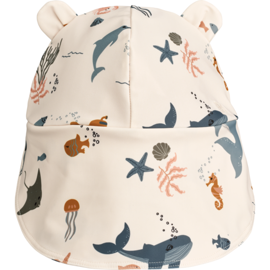 LIEWOOD Senia Solhatt med öron Sea Creature/Sandy Strl 3-6 mån