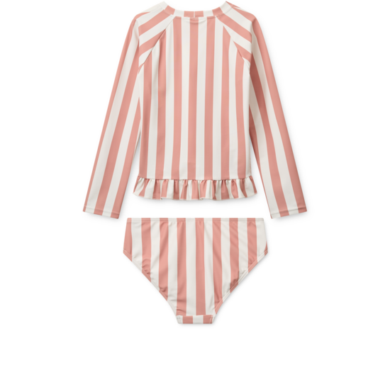 LIEWOOD Dagny UV-Set  Coral Blush/Creme de la Creme Stripe Strl 134