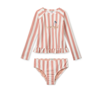 LIEWOOD Dagny UV-Set  Coral Blush/Creme de la Creme Stripe Strl 128