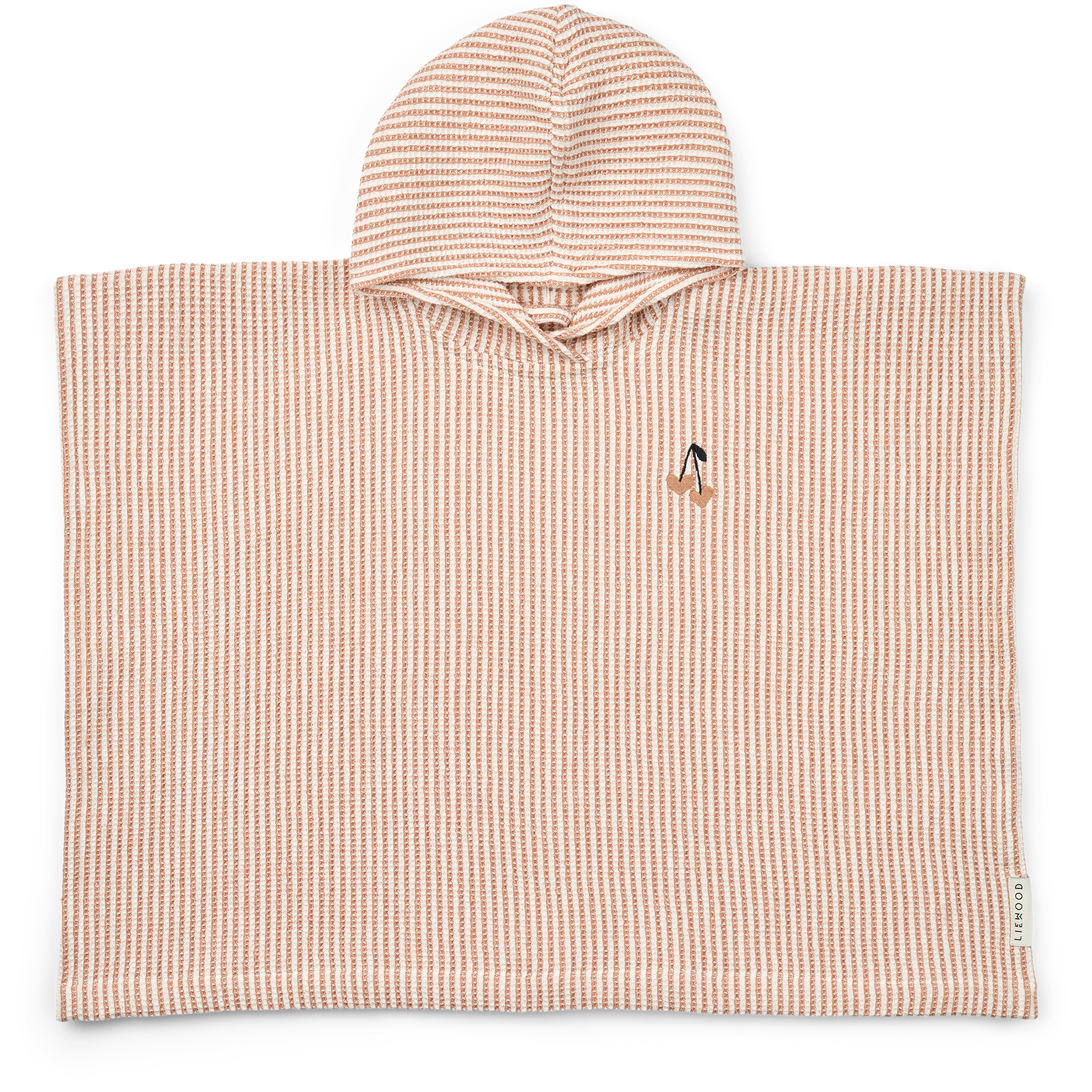 LIEWOOD Paco Badponcho Y/D Stripe Tuscany Rose/Creme de la Creme Strl 5-6 år