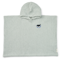 LIEWOOD Paco Badponcho Y/D Stripe Peppermint/Creme de la Creme Strl 5-6 år