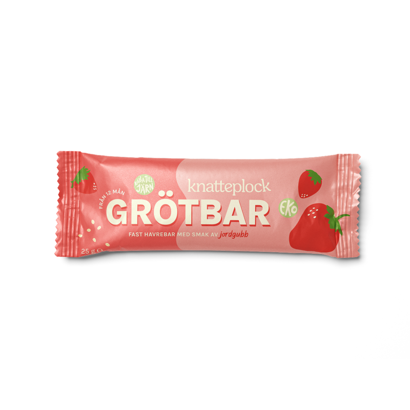 Knatteplock Grötbar Jordgubb 25 g