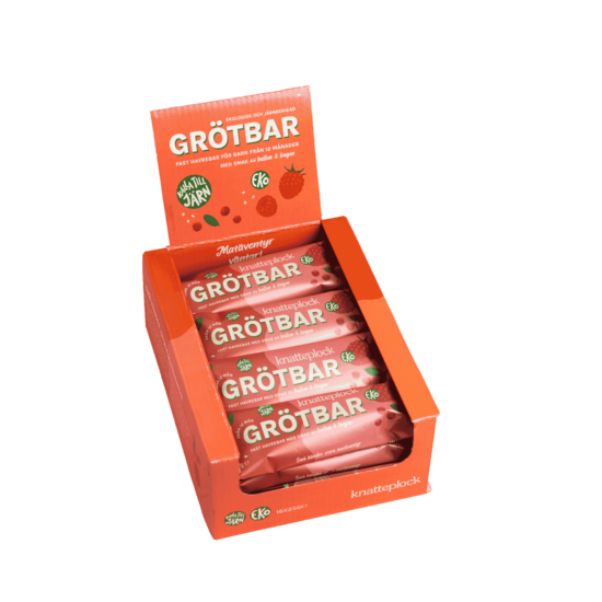 Knatteplock Grötbar Hallon & Lingon 25 g x 16 st