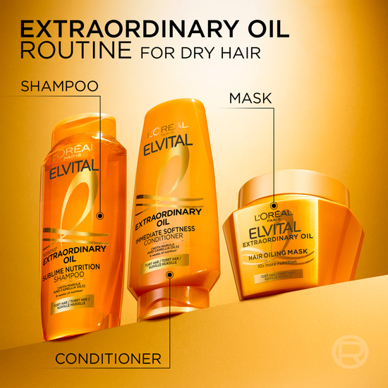 L'Oréal Paris Elvital Extraordinary Oil Hårinpackning för färgat hår 300 ml
