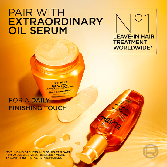 L'Oréal Paris Elvital Extraordinary Oil Hårinpackning för färgat hår 300 ml
