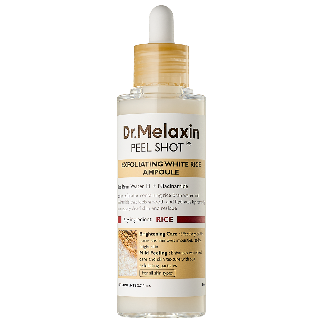 Dr.Melaxin Peel Shot Exfoliating White Rice Ampoule 80 ml