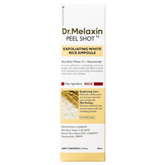 Dr.Melaxin Peel Shot Exfoliating White Rice Ampoule 80 ml