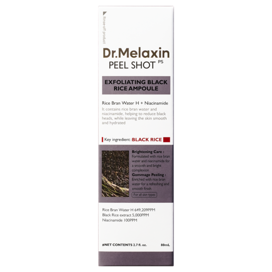 Dr.Melaxin Peel Shot Exfoliating Black Rice Ampoule 80 ml