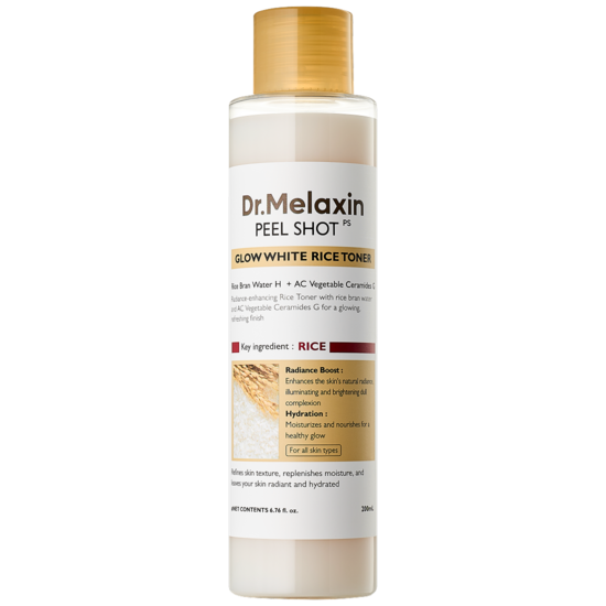Dr.Melaxin Peel Shot Glow White Rice Toner 200 ml