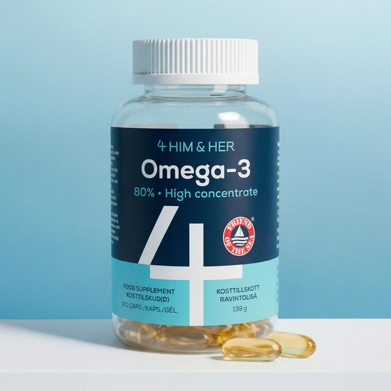 4HIM&HER Omega-3 80% Fiskeoljekapsel 120 kapslar