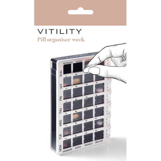 Vitility Dosett Veckobehållare