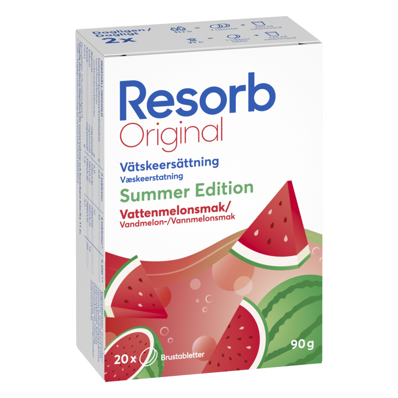 Resorb Original Summer Edition Vattenmelon 20 brustabletter