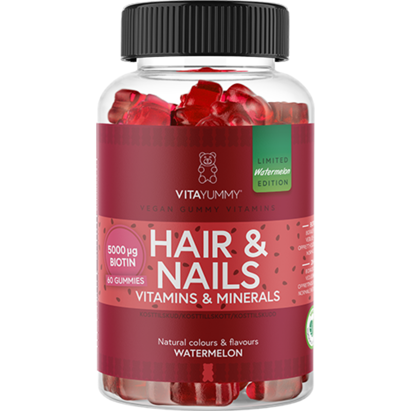VitaYummy Hair & Nails Watermelon Summer Edition 60 gummies