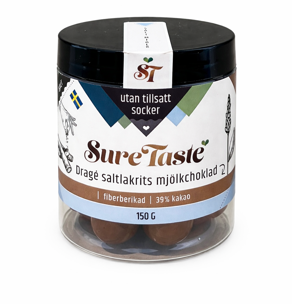Sure Taste Saltlakrits Mjölkchoklad 150 g