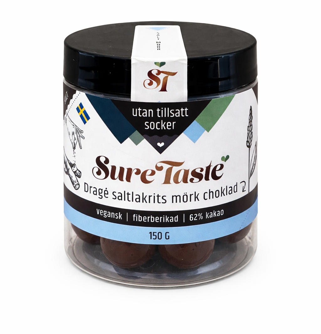 Sure Taste Saltlakrits Mörk Choklad 150 g