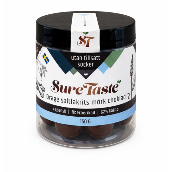 Sure Taste Saltlakrits Mörk Choklad 150 g