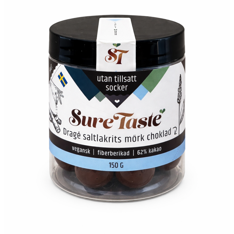 Sure Taste Saltlakrits Mörk Choklad 150 g