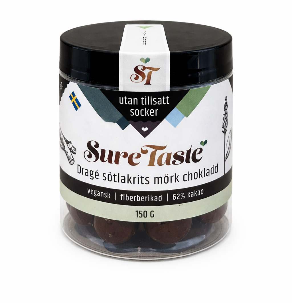 Sure Taste Sötlakrits Mörk Choklad 150 g